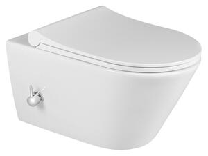 AVVA perem nélküli mély öblítésű íves fali WC integrált bidé funkcióval