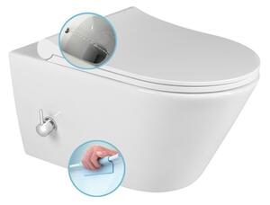 AVVA perem nélküli mély öblítésű íves fali WC integrált bidé funkcióval