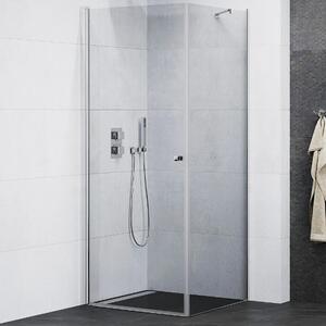 Mexen Pretoria 70x70/80x80/90x90/100x100 szögletes nyílóajtós zuhanykabin 6 mm vastag vízlepergető biztonsági üveggel, krómozott elemekkel, 190 cm magas