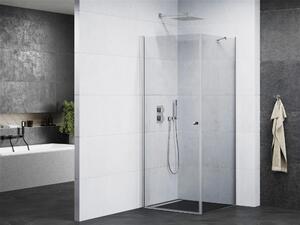 Mexen Pretoria 90x90 szögletes nyílóajtós zuhanykabin 6 mm vastag vízlepergető biztonsági üveggel, krómozott elemekkel, 190 cm magas