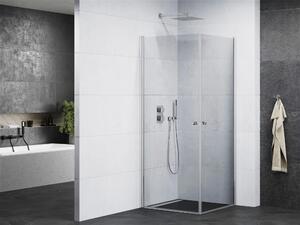 Mexen Pretoria Duo 70x70/80x80/90x90/100x100 szögletes két nyílóajtós zuhanykabin 6 mm vastag vízlepergető biztonsági üveggel, krómozott elemekkel, 190 cm magas
