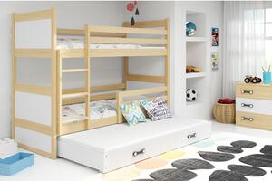 Gyerek emeletes ágy kihúzható ággyal RICO 190x80 cm