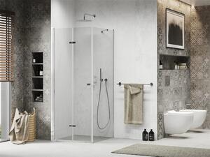 Mexen Lima szögletes összecsukható nyílóajtós zuhanykabin 6 mm vastag vízlepergető biztonsági üveggel, krómozott elemekkel, 190 cm magas