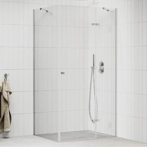Mexen Roma 100x80 aszimmetrikus szögletes nyílóajtós zuhanykabin 6 mm vastag vízlepergető biztonsági üveggel, krómozott elemekkel, 190 cm magas