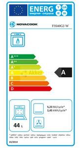 Novacook F5S40G2 R Gáztűzhely, 44L, 4 főzőzóna, A energiaosztály, Piros