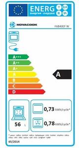 Novacook F6B40EF W Kombinált tűzhely, 66L, 4 főzőzóna, A energiaosztály