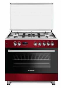 Novacook F9S50E6 RD Kombinált tűzhely, 98L, 5 főzőzóna, A energiaosztály