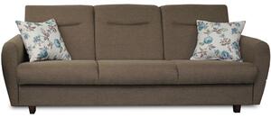 Háromszemélyes kanapé, nyitható, barna Savana/minta, MILO