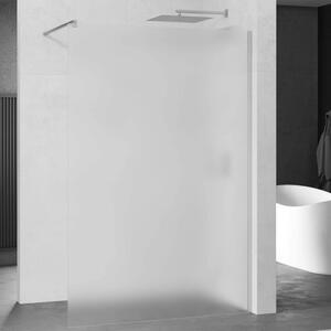 Mexen Kioto Matt Walk-In Nano matt zuhanyfal 8 mm vastag vízlepergető biztonsági üveggel, 200 cm magas, króm profillal és távtartóval