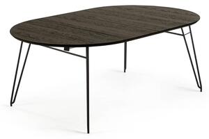 Kerek bővíthető étkezőasztal kőrisfa dekoros asztallappal ø 120 cm Norfort – Kave Home