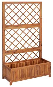 VidaXL Akácfa Magaságyás Ráccsal - 85x38x150 cm