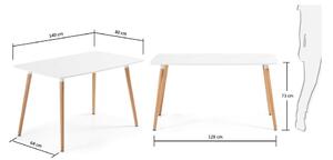 Daw bükkfa étkezőasztal, 140 x 80 cm - Kave Home