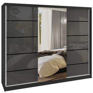Tolóajtós szekrény SERENITY 200 cm szürke fényű MTG SERENITY SZP5/0/B/S/0/HIAL