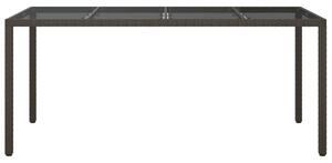VidaXL Polyrattan Kerti Asztal - Barna - 190x90 cm