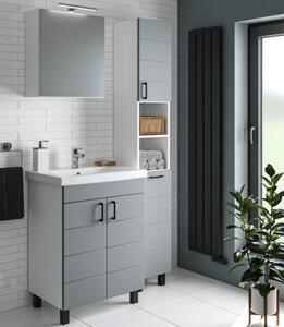 HD Nina 50 cm széles teletükrös fürdőszobai tükrös szekrény, fehér, 1 soft close ajtóval