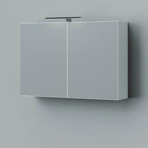 HD Nina 80 cm széles teletükrös fürdőszobai tükrös szekrény, fehér, 2 soft close ajtóval