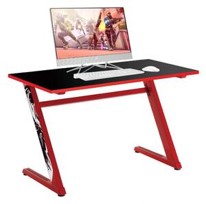 White GD-ZZ-RED Shark ZZ gamer asztal fekete/piros