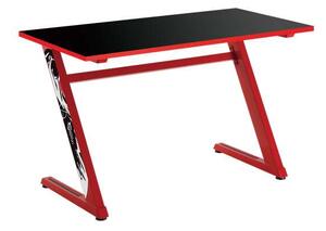 White GD-ZZ-RED Shark ZZ gamer asztal fekete/piros