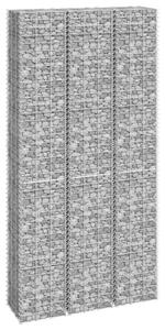 VidaXL Gabion Magaságyás - 3 db - 30x30x200 cm