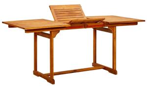 VidaXL tömör akácfa kerti étkezőasztal (120-170) x 80 x 75 cm