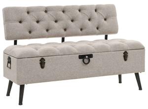 Tárolós Pad - Krémszínű Szövet - 110 cm