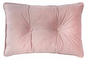 Velvet Button világos rózsaszín díszpárna, 40 x 60 cm - Tiseco Home Studio