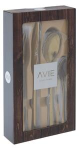 Aranyszínű rozsdamentes acél evőeszköz készlet 16 db-os Avie – Premier Housewares
