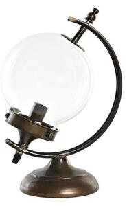 Lámpa, asztali, fém, üveg, 25x20x36, gömb