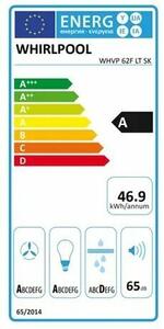 Whirlpool WHVP 62F LT SK Beépíthető páraelszívó, 650 m3/óra, 4 fokozat, Időzítő, A energiaosztály