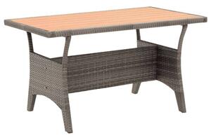 VidaXL Polyrattan Kerti Asztal - Szürke - 120x70x66 cm
