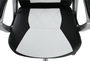 Irodai szék, textilbőr fekete/fehér, LOTAR