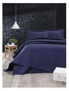 Monart sötétkék szteppelt könnyű ágytakaró, 220 x 240 cm - Mijolnir