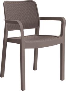 ALLIBERT SAMANNA műanyag kerti szék, cappuccino (Méret: 53 x)