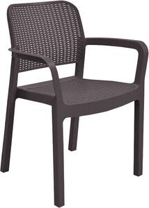 ALLIBERT SAMANNA műanyag kerti szék - barna (Méret: 53 x 58 x)