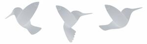 HUMMINGBIRD fehér kolibri madárka figura faldekoráció 9-db os szett