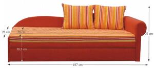 Háromszemélyes kanapé Alloa BA14 narancssárga (J). 772590