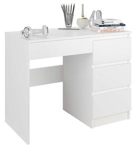 Mobene, Modern számítógépasztal N34, 77x50x96cm, lábtér 53x62cm, fehér