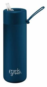 Ceramic Bottle Sailor Blue Kék 595ml rozsdamentes acél kerámia bevonatos termosz szívószáltartó sport kupakkal