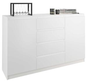 Komód 4 fiók 2 ajtó R160-S4 - fehér