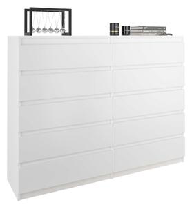 Komód 10 fiókos R140-S10 - fehér
