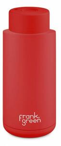 Ceramic Bottle Rouge Piros 1000ml rozsdamentes acél kerámia bevonatos termosz nyomógombos kupakkal