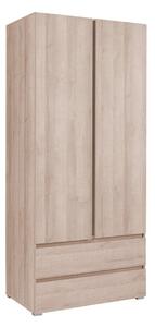 Gardróbszekrény Cirdora 101, Laminált forgácslap, 204x92x51cm, Sonoma tölgy
