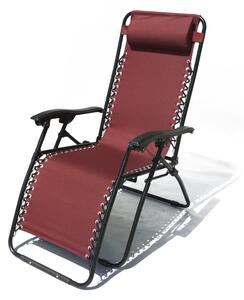 ROJAPLAST 2320 OXFORD fém összecsukható kerti/kemping/napozó szék - bordó ()