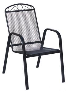ROJAPLAST ZWMC-31 fém kerti szék, 56 x 69 x 93 cm - fekete