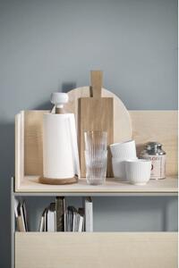 Hammershoi tölgyfa konyhai papírtörlő tartó fehér porcelán részletekkel - Kähler Design