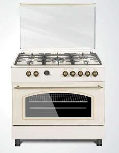 Novacook F9S50E6 Retro Kombinált Tűzhely 90x60, Bézs (F9S50E6 RETRO)