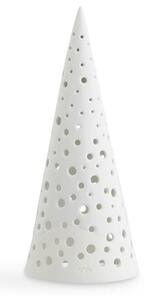 Nobili fehér csontporcelán karácsonyi gyertyatartó, magasság 19 cm - Kähler Design