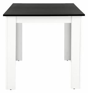 KONDELA Étkezőasztal, fehér/fekete, 120x80 cm, KRAZ