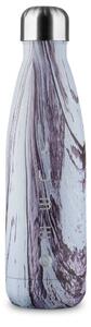 The Bottle Purple Wood fehér-sötétlila fa erezetű 0,5l-es rozsdamentes acél hőtartó design kulacs