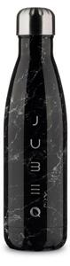 The Bottle Black Marble fényes fekete márvány mintás 0,5l-es rozsdamentes acél hőtartó design kulacs